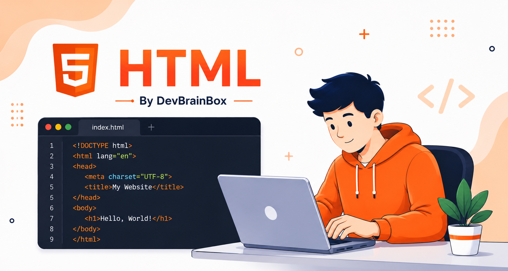 HTML Introduction lesson cover