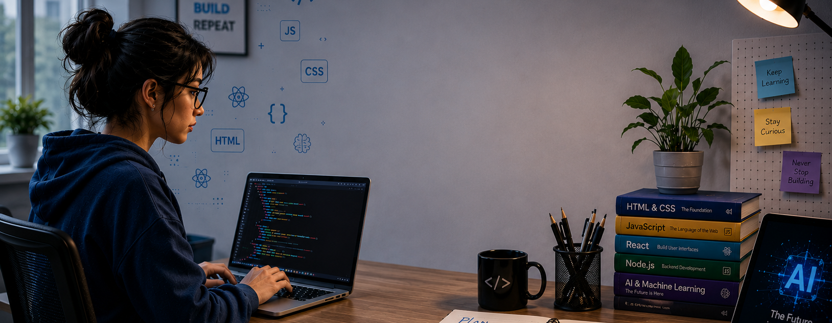 DevBrainBox web development learning hero banner